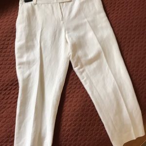 White linen pants